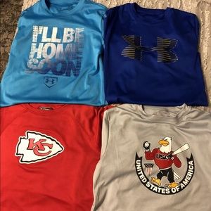 Boys YM dry fit shirts Under Armour Lot of 4